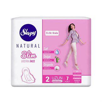Прокладки гигиенические женские Natural Slim Extra Thin супертонкие (7 штук), Sleepy
