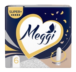 Тампоны женские гигиенические (6 шт) MEGGI SUPER+