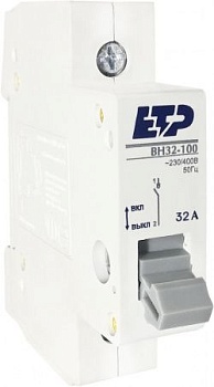 Выключатель нагрузки ВН32-100 1P 32А ETP