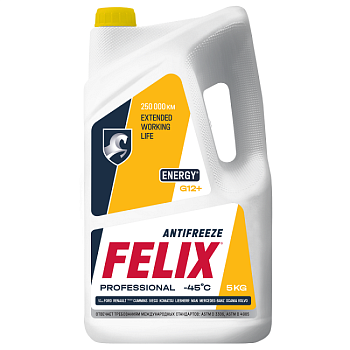 Антифриз FELIX Energy G12+ (желтый) 5 кг