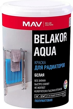 Эмаль акриловая для радиаторов Belakor Aqua, полуматовая