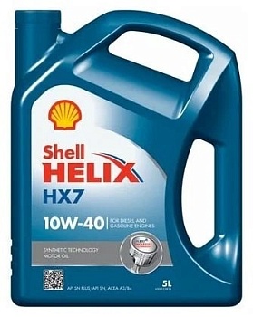 Масло моторное полусинтетическое Shell Helix HX7 10W-40 5 л