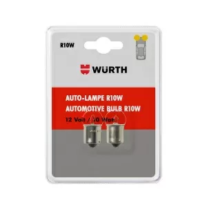 Лампа накаливания автомобильная Wurth R10W 12V 10W, BA15S (2 шт)