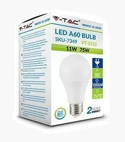 Лампа светодиодная V-TAC-А60-11W-E27-4000K 1055LM