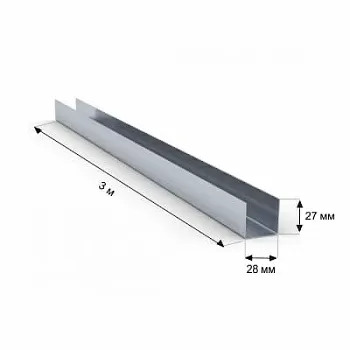 Профиль потолочный направляющий 27x28x0.40мм 3м