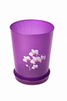 Горшок для орхидей 3,5л прозрачно-фиолетовый М7546 Альтернатива