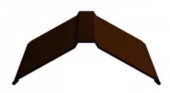 Планка конька плоского 150х150х2000 мм RAL8017 (шоколадно-коричневый) Скайпрофиль