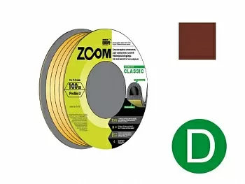 Уплотнитель D коричневый ZOOM CLASSIC