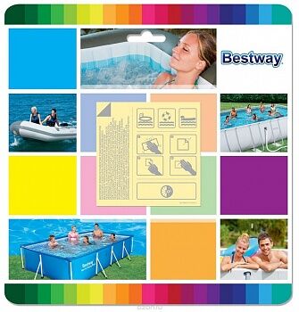 Ремкомплект для бассейнов водостойкий 6.5x6.5см см (10 шт), арт. 62091 Bestway