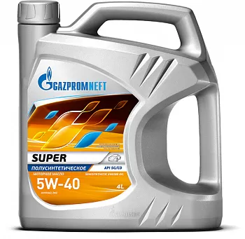 Масло моторное полусинтетическое Gazpromneft Super 5W40 4 л