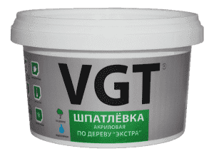 Шпатлёвка акриловая по дереву “Экстра” VGT сосна 1.0 кг, РФ
