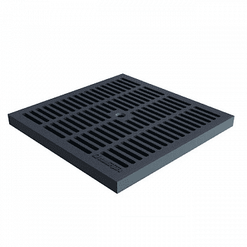 Решетка водоприемная PolyMax Basic РВ-28.28-ПП пластиковая ячеистая черная