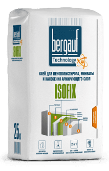 Клей для теплоизоляции Bergauf Isofix, 25 кг