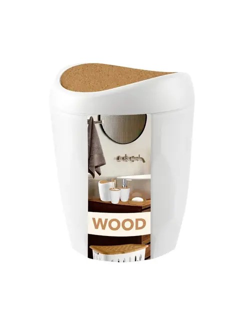 Контейнер косметический для мусора 1 л Keeplex Wood KL500310624