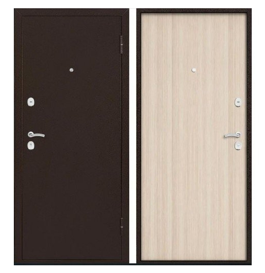 Дверь входная металлическая МАРС 3 2050x960 правая Капучино Антик Медь Промет