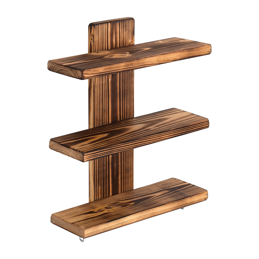 Полка банная трехъярусная, 40х28х12 см,обоженная сосна, Банные Штучки 33160