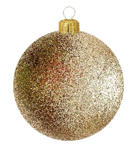 Шар ёлочный парча 10см золото GreenTerra В02/03