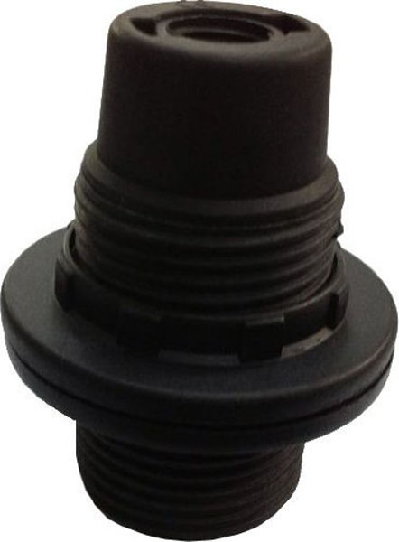 Патрон люстровый с двумя кольцами Е14 черный, 71115 Electraline