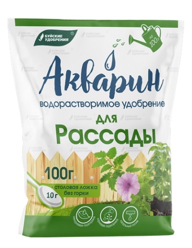 Удобрение Акварин для рассады водорастворимое 0,5 кг Буйские удобрения