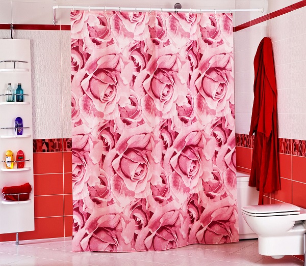 Занавеска для ванной 180х200 см Miranda Roses