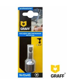Бита шестигранная магнитная SW 13x45 мм GRAFF 1 шт в блистере