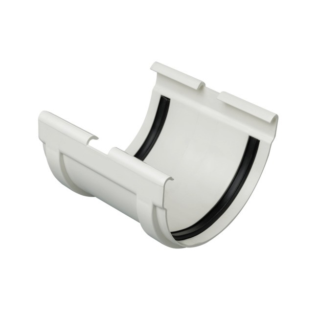 Соединитель желоба Комфорт 125 мм белый Альта-Профиль