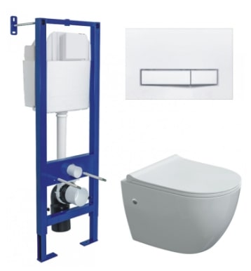 Комплект BERGES: инсталляция ATOM Line 410 + унитаз OKUS, сидение дюропласт Okus Slim SO