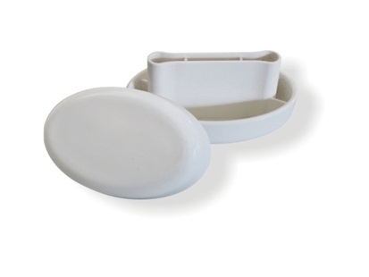 Кельма пластиковая овальная, белая, 110х70 мм, STMDECOR RSL08