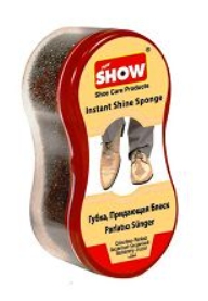 Губка для обуви из гладкой кожи придающая блеск мини, бесцветный, SHOW