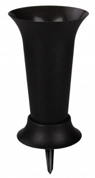 Ваза для цветов с колышком 190x410мм, М5143 черная Альтернатива 