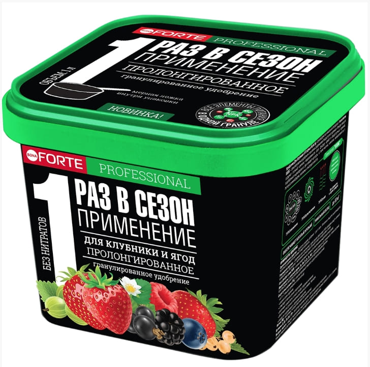 Удобрение для клубники и ягод с биодоступным кремнием 1л Bona Forte