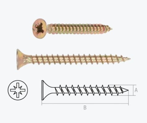 Шуруп универсальный 5x40 мм желтый цинк (25 шт.) STARFIX