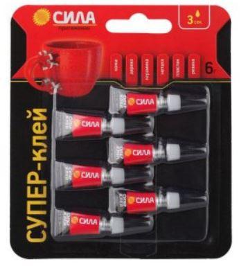 Супер-клей CTM SBL1-6 СИЛА СВЕРХПРОЧНЫЙ 1 гр.х6 шт