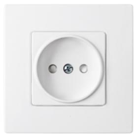 РОЗЕТКА без заземления, со шторками, РС16-0005, Мастер, Bylectrica