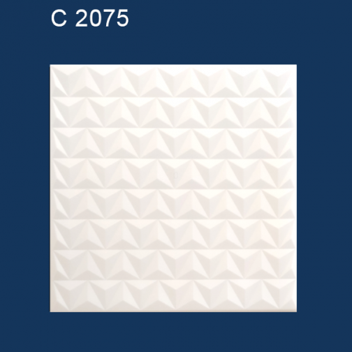 Плита потолочная экструдированная, 50x50 см (в упаковке 2 м2), Solid С2075