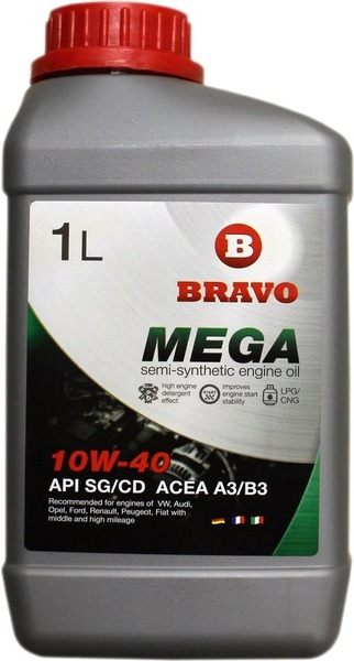 Масло моторное полусинтетическое BRAVO 10W40 SG/CD 1 л
