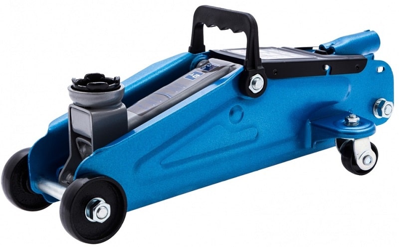 Домкрат гидравлический подкатной, 2 т, h подъема 140-340 мм, в кейсе