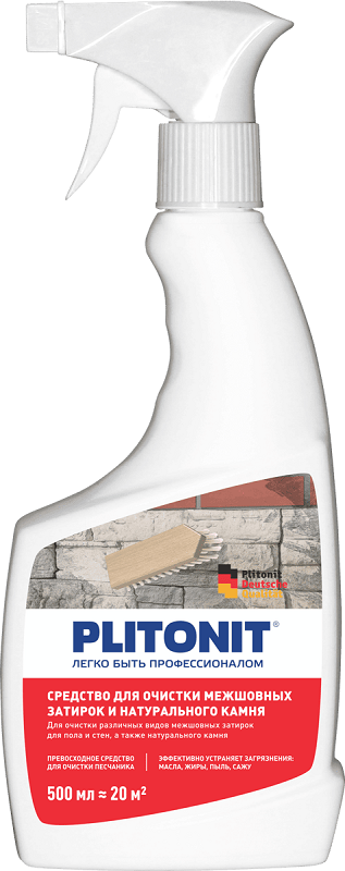 Средство для очистки межшовных затирок и натурального камня 0.5 л PLITONIT