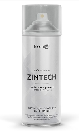 Грунт-эмаль цинкнаполненная ELCON Zintech аэрозоль 520мл
