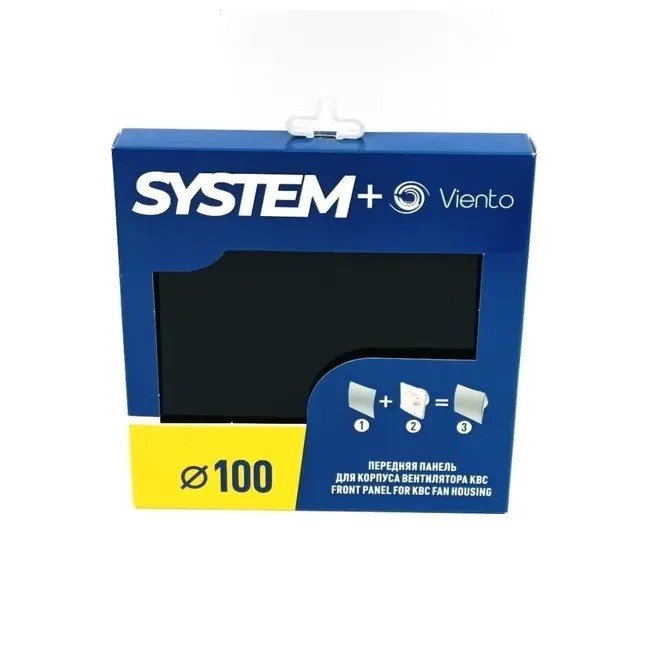 Панель лицевая вентиляционная SYSTEM+ 10х10 см черная Viento GORIZONT 100black