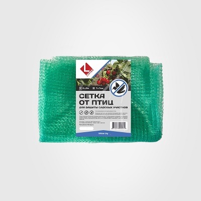 Сетка от птиц пластмассовая 2х5 м, 7х7 мм, Lihtar