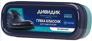 Губка для обуви Классик, бесцветная Дивидик 