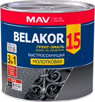 Грунт-эмаль Belakor 15 молотковая прямо по ржавчине 3 в 1 быстросохнущая