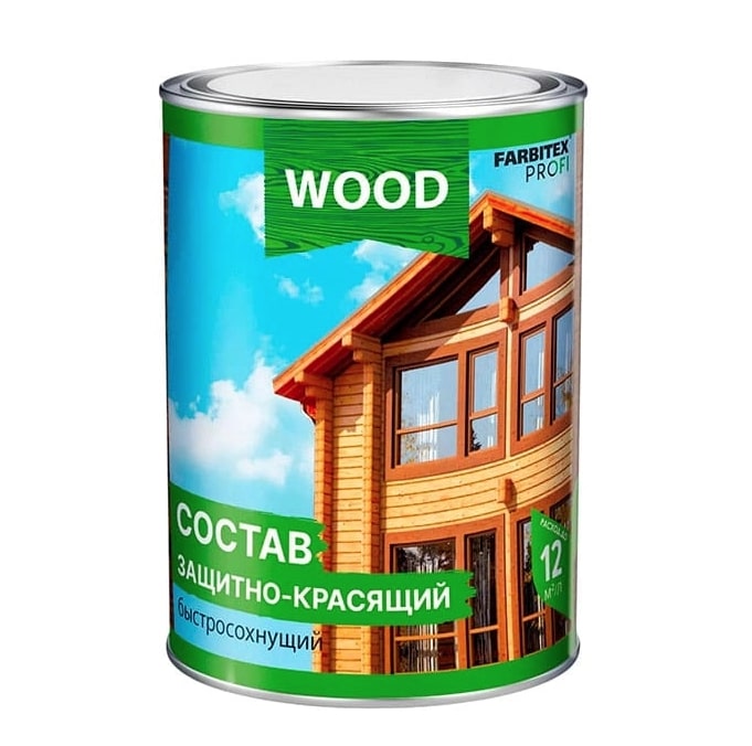 Состав защитно-красящий для древесины быстросохнущий FARBITEX Profi Wood