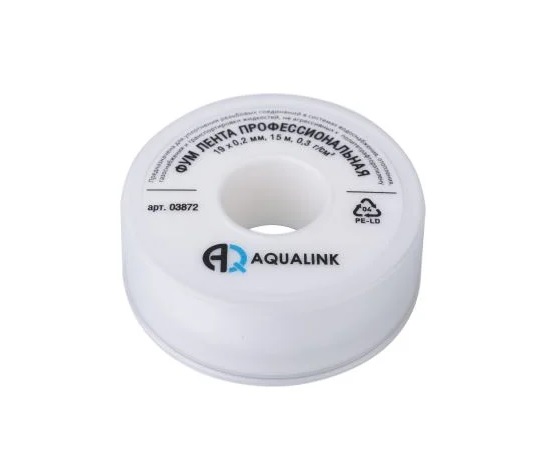 Фум-лента 19мм x 0,2мм x 15м, AQUALINK 03872