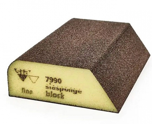 Губка абразивная комби Р120 98х69х26мм SIA