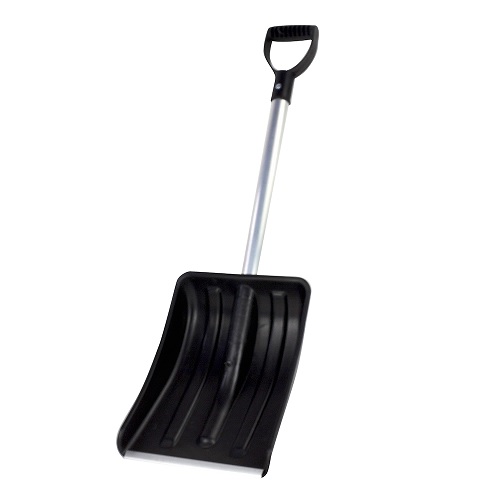 Лопата снеговая пластмассовая 36,5x28 см с алюминиевым черенком, ТандемАгро 00108