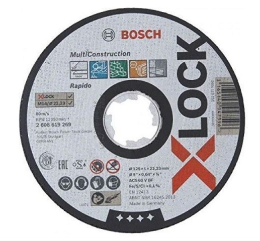 Круг отрезной X-LOCK Multi универсальный 125х1.0x22.2 мм Bosch 2608619269