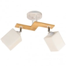 Светильник НПБ 02-2x60-101 N5291/2 белый/дерево Айтин-Про