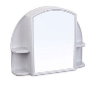 Шкафчик зеркальный (белый мрамор) Орион АС 11804000, Berossi